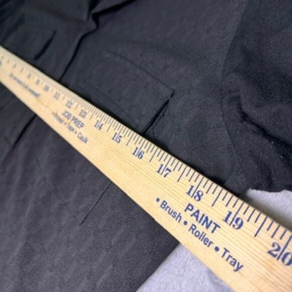 Skies Are Blue Collared Blouse Womens Medium Black Minimalist Business Casual - Picture 4 of 7